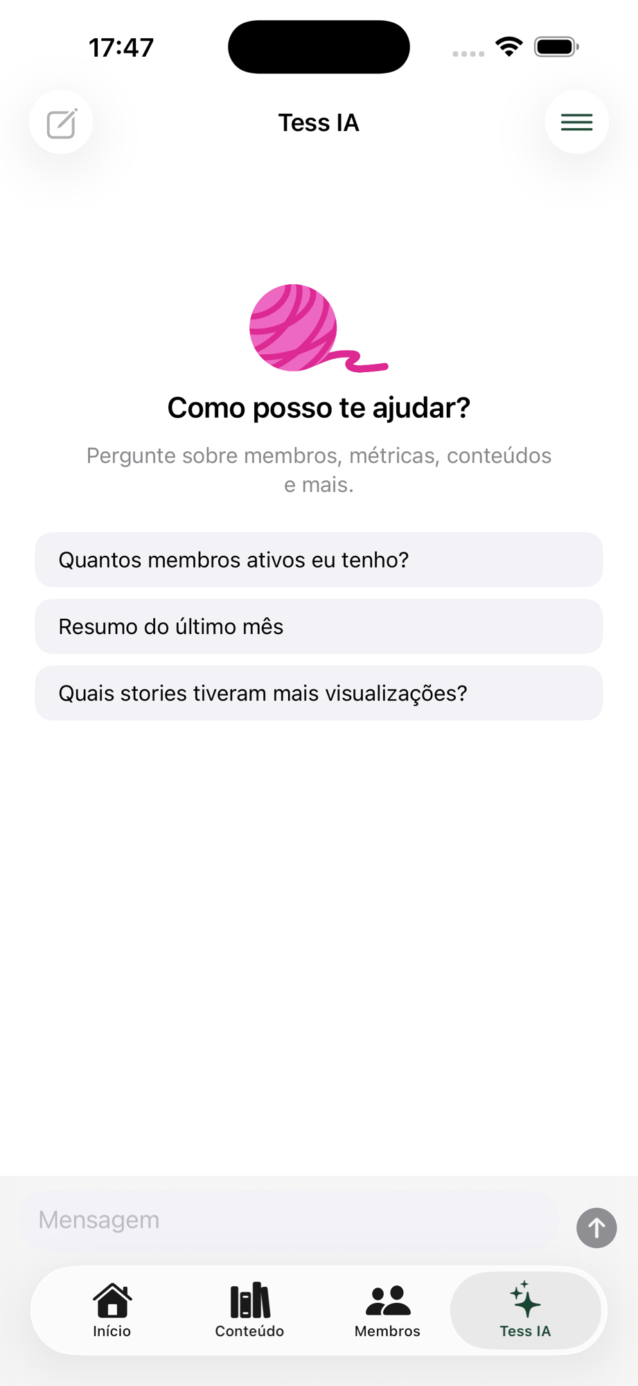 App da Weve no iPhone